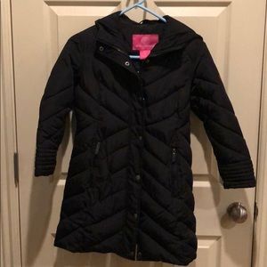 Girls longer length jacket with hood